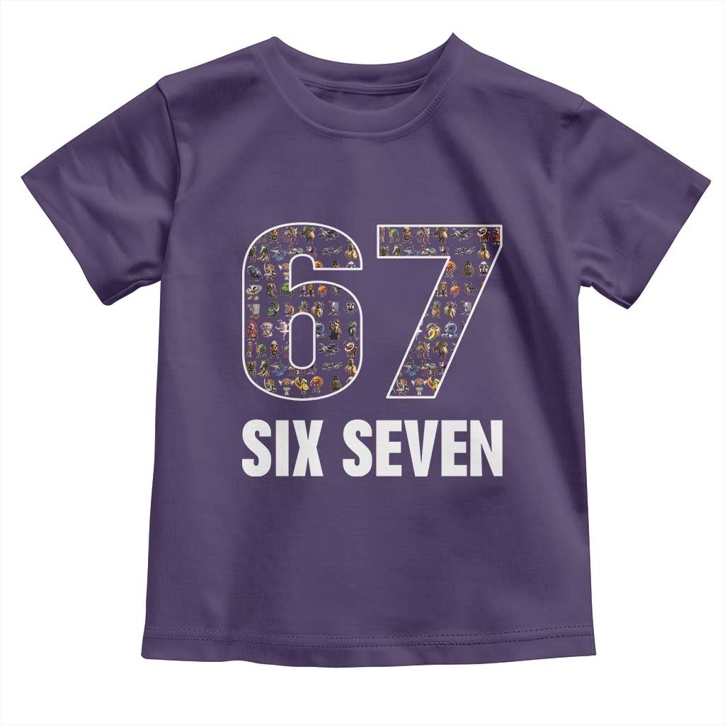 Funny 67 Six Seven Italian Brainrot Gen Alpha Meme Toddler T Shirt - Wonder Print Shop