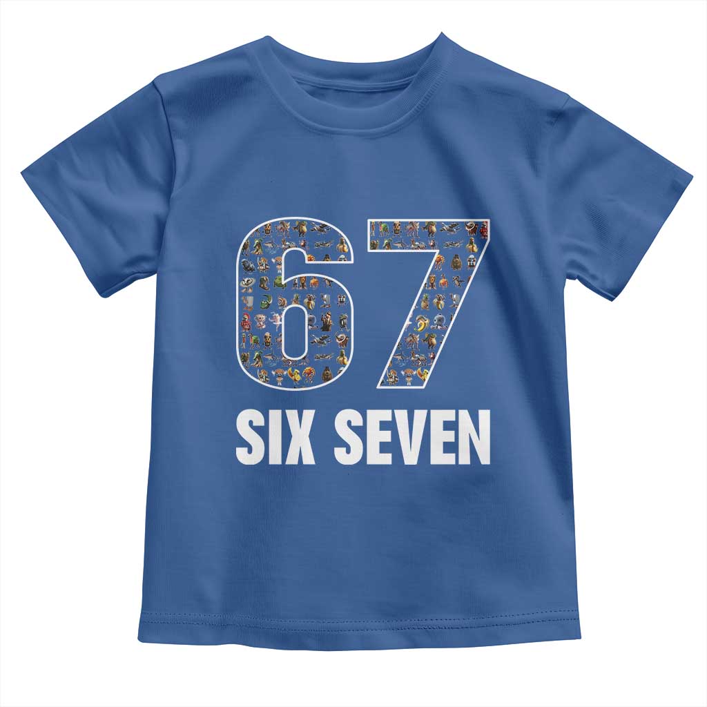 Funny 67 Six Seven Italian Brainrot Gen Alpha Meme Toddler T Shirt - Wonder Print Shop