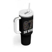 Funny 67 Six Seven Italian Brainrot Gen Alpha Meme Tumbler With Handle - Wonder Print Shop