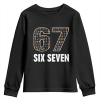 Funny 67 Six Seven Italian Brainrot Gen Alpha Meme Youth Sweatshirt - Wonder Print Shop