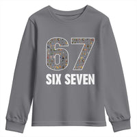 Funny 67 Six Seven Italian Brainrot Gen Alpha Meme Youth Sweatshirt - Wonder Print Shop