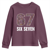 Funny 67 Six Seven Italian Brainrot Gen Alpha Meme Youth Sweatshirt - Wonder Print Shop