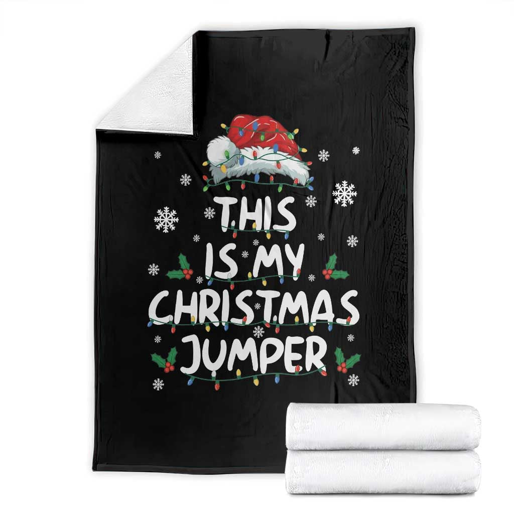 Funny British Christmas Throw Blanket This Is My Christmas Jumper - Wonder Print Shop