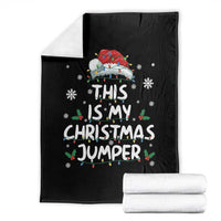 Funny British Christmas Throw Blanket This Is My Christmas Jumper - Wonder Print Shop