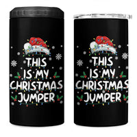 Funny British Christmas 4 in 1 Can Cooler Tumbler This Is My Christmas Jumper - Wonder Print Shop