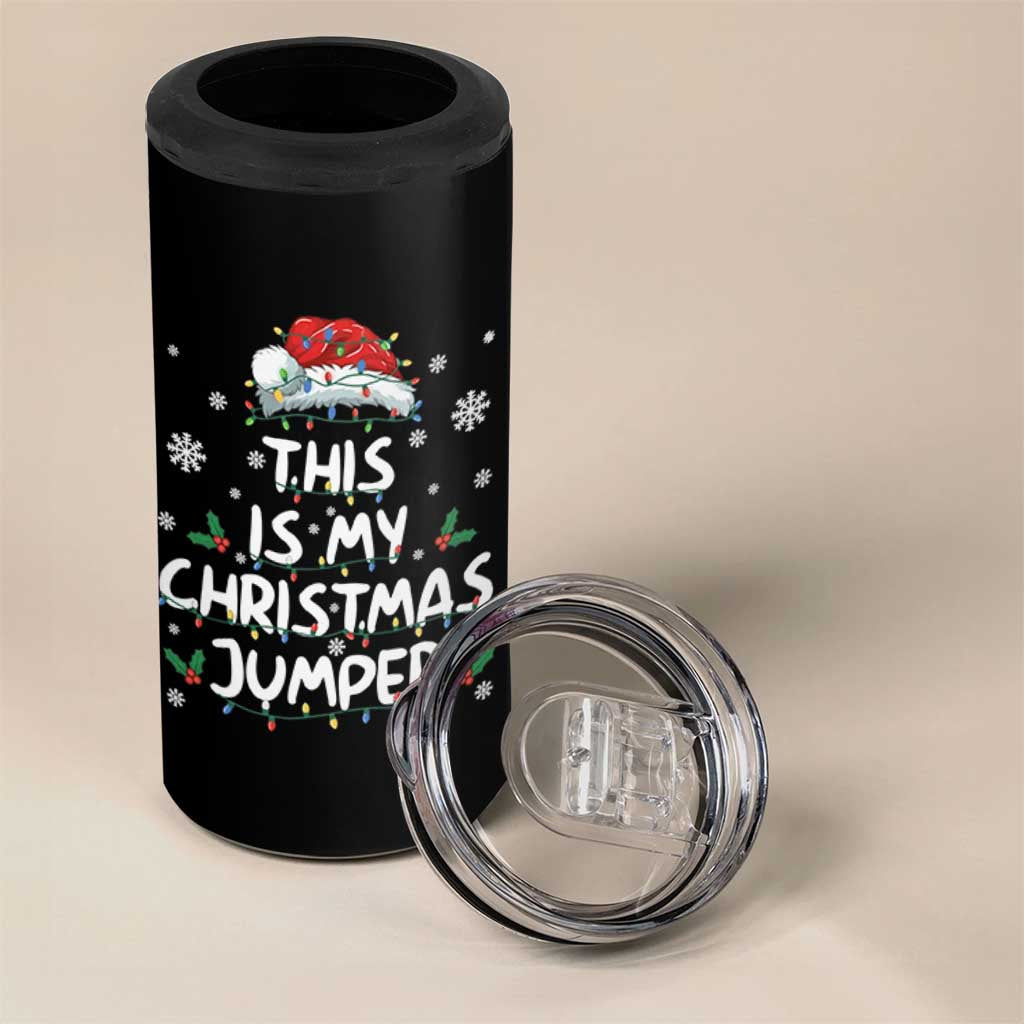 Funny British Christmas 4 in 1 Can Cooler Tumbler This Is My Christmas Jumper - Wonder Print Shop