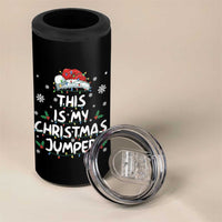 Funny British Christmas 4 in 1 Can Cooler Tumbler This Is My Christmas Jumper - Wonder Print Shop