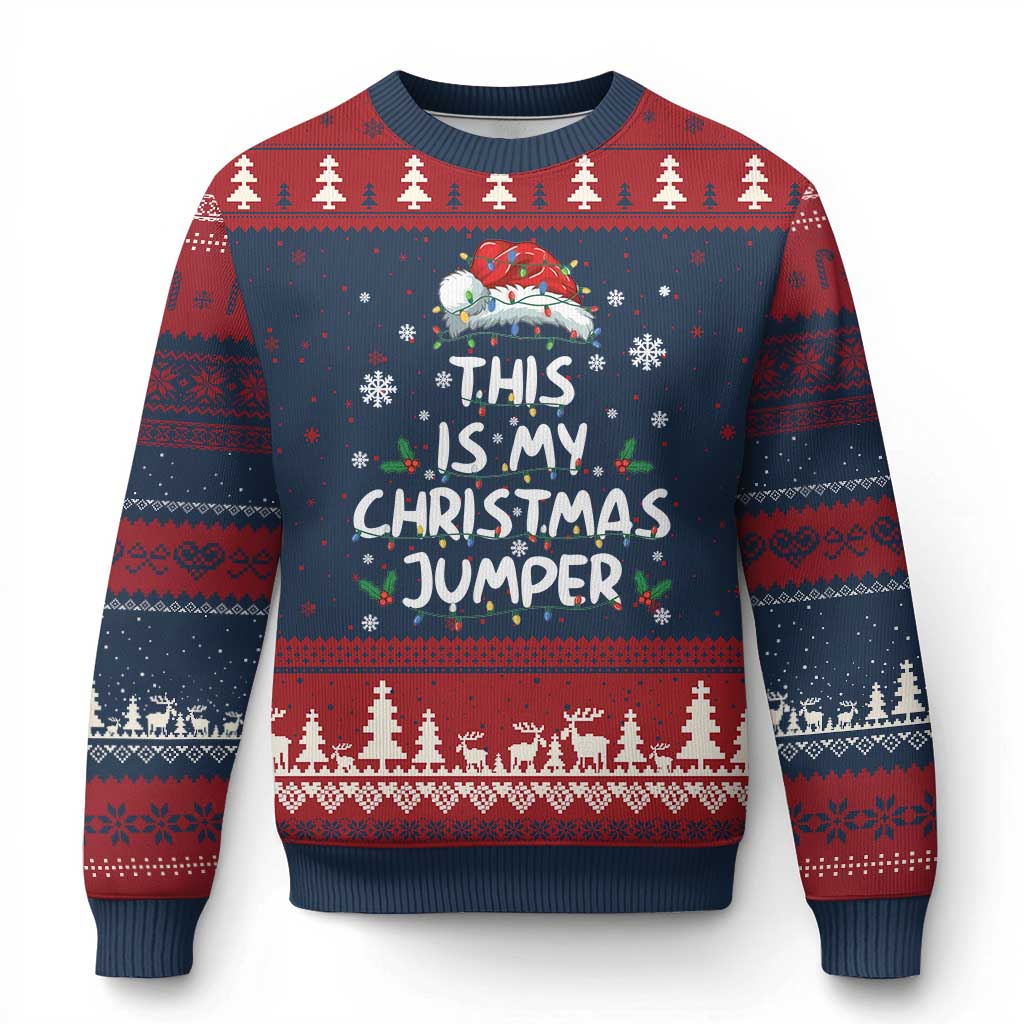 Funny British Xmas Ugly Christmas Sweater This Is My Xmas Jumper - Wonder Print Shop