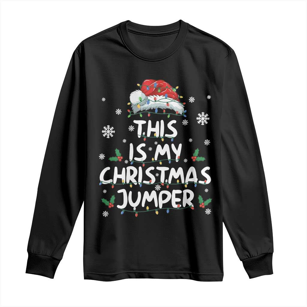 Funny British Christmas Long Sleeve Shirt This Is My Christmas Jumper - Wonder Print Shop