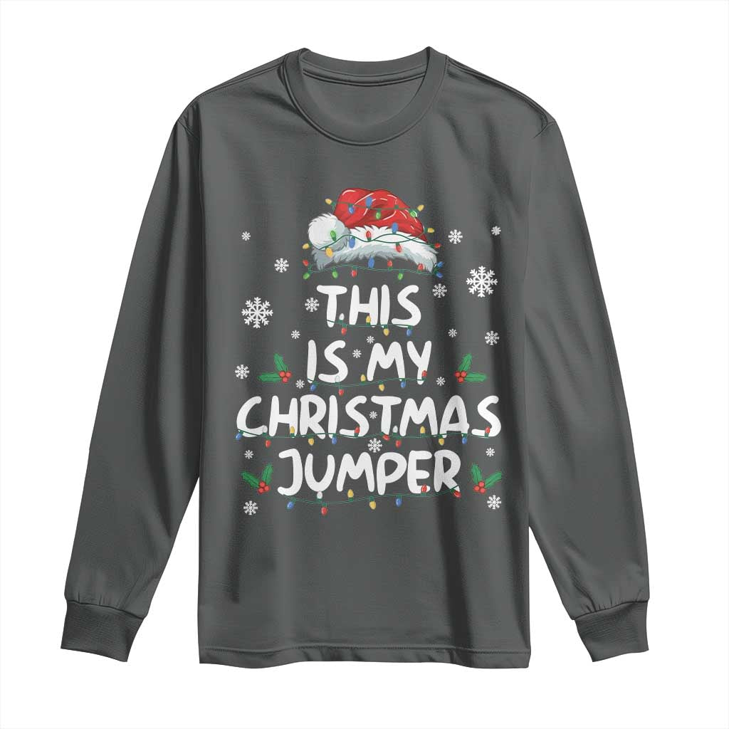 Funny British Christmas Long Sleeve Shirt This Is My Christmas Jumper - Wonder Print Shop