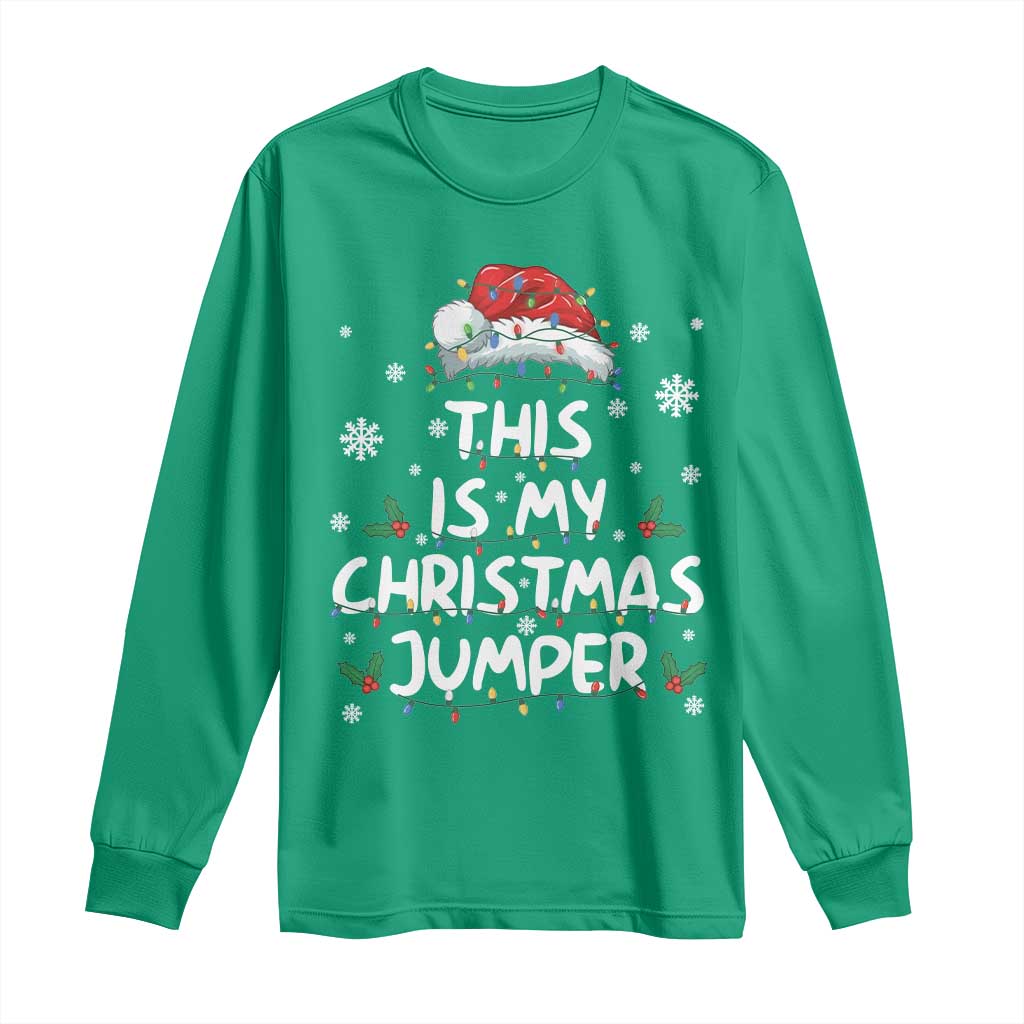 Funny British Christmas Long Sleeve Shirt This Is My Christmas Jumper - Wonder Print Shop