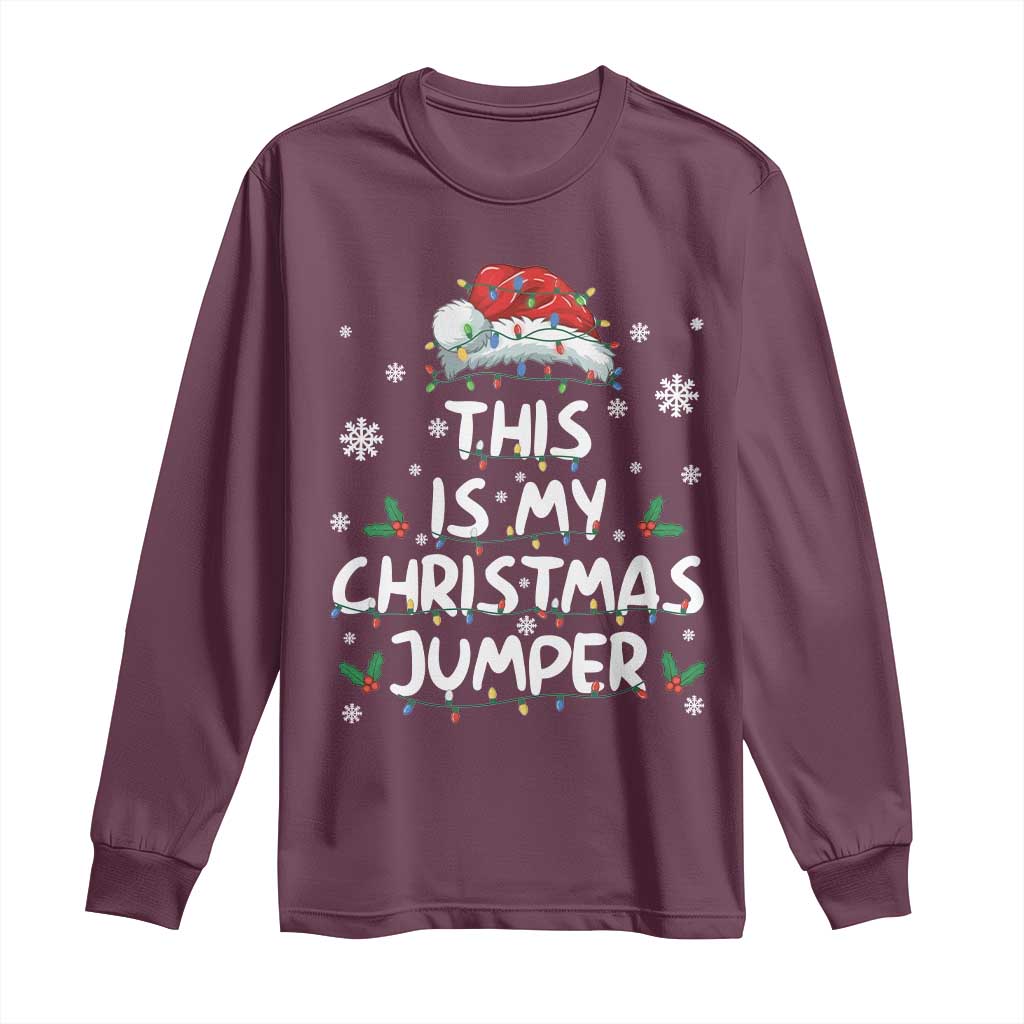 Funny British Christmas Long Sleeve Shirt This Is My Christmas Jumper - Wonder Print Shop