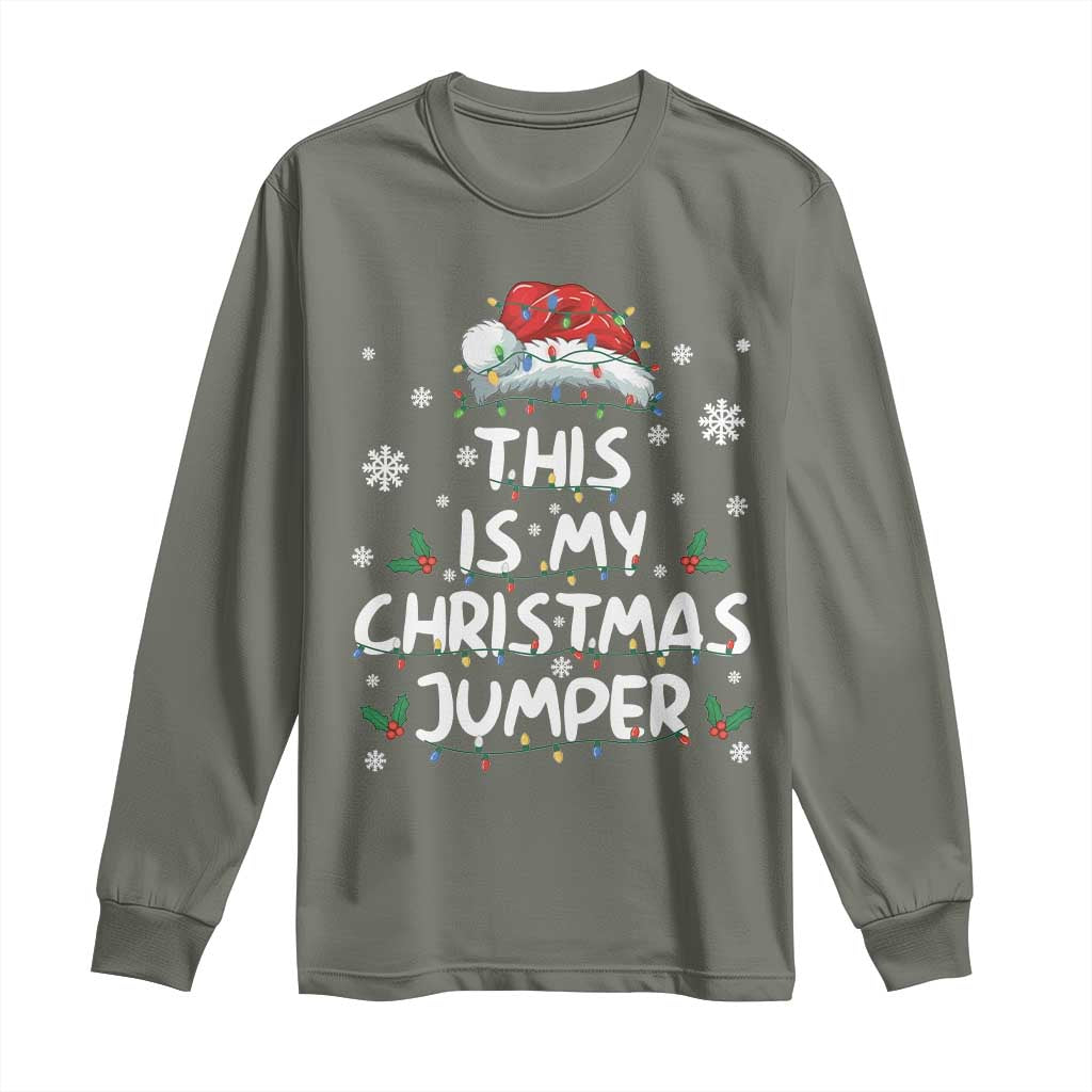 Funny British Christmas Long Sleeve Shirt This Is My Christmas Jumper - Wonder Print Shop