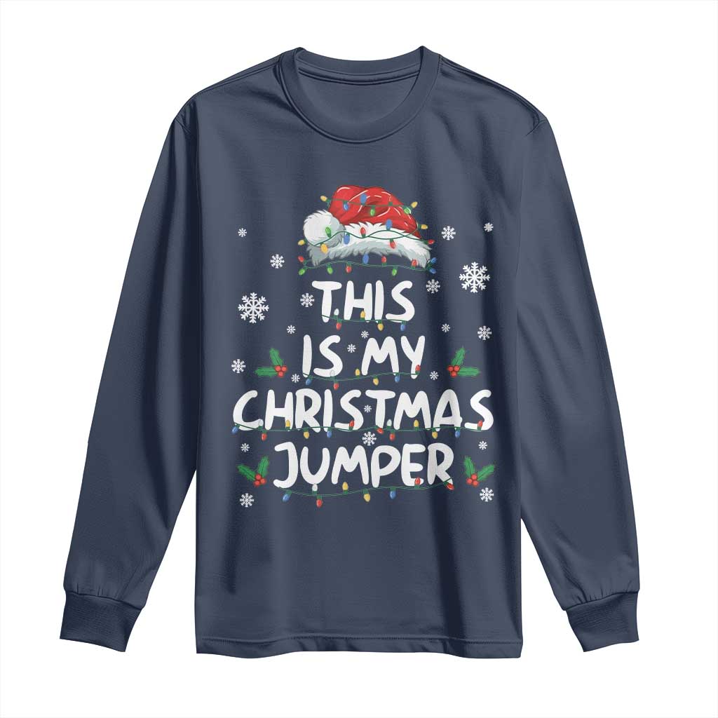 Funny British Christmas Long Sleeve Shirt This Is My Christmas Jumper - Wonder Print Shop