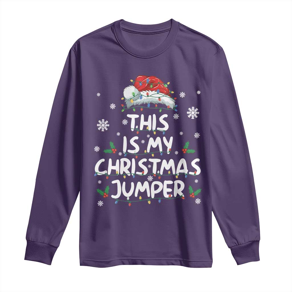 Funny British Christmas Long Sleeve Shirt This Is My Christmas Jumper - Wonder Print Shop