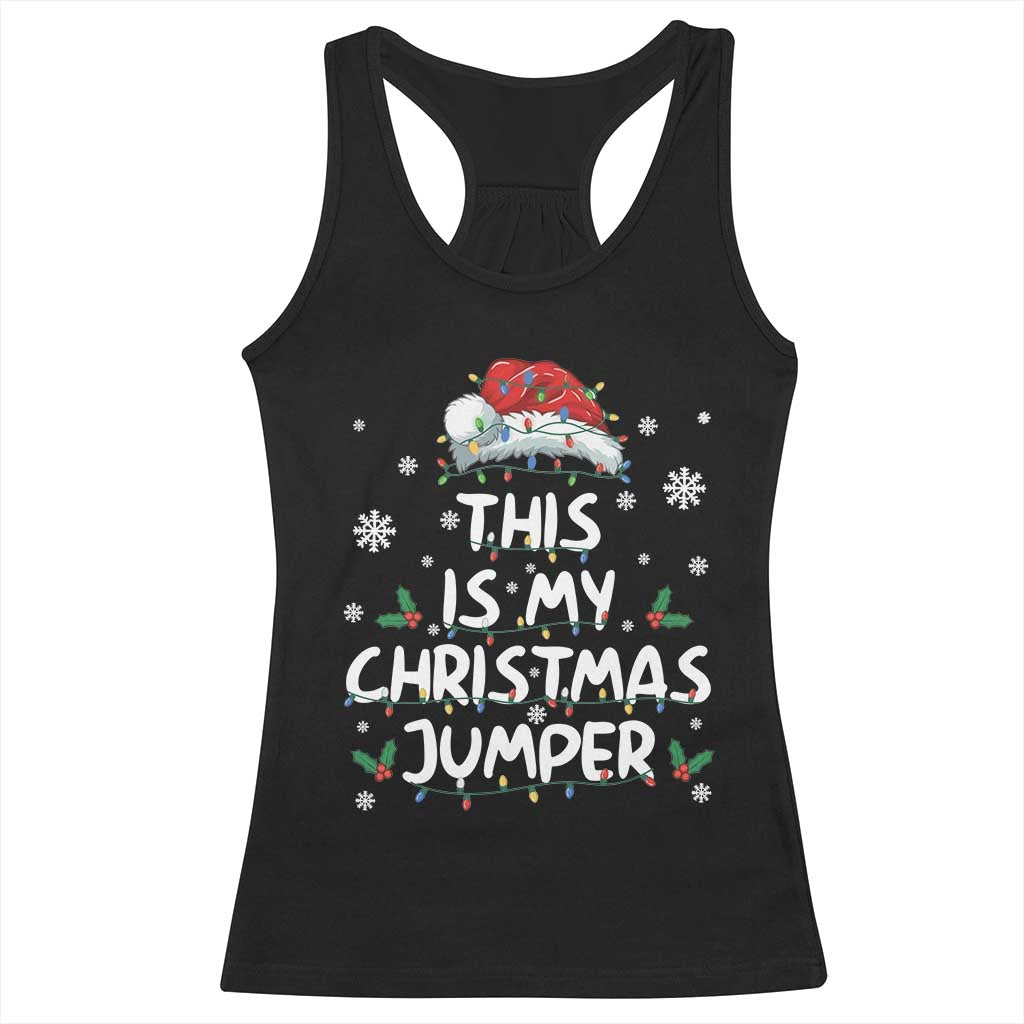 Funny British Christmas Racerback Tank Top This Is My Christmas Jumper - Wonder Print Shop