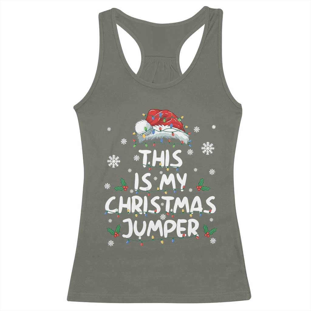 Funny British Christmas Racerback Tank Top This Is My Christmas Jumper - Wonder Print Shop