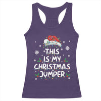 Funny British Christmas Racerback Tank Top This Is My Christmas Jumper - Wonder Print Shop