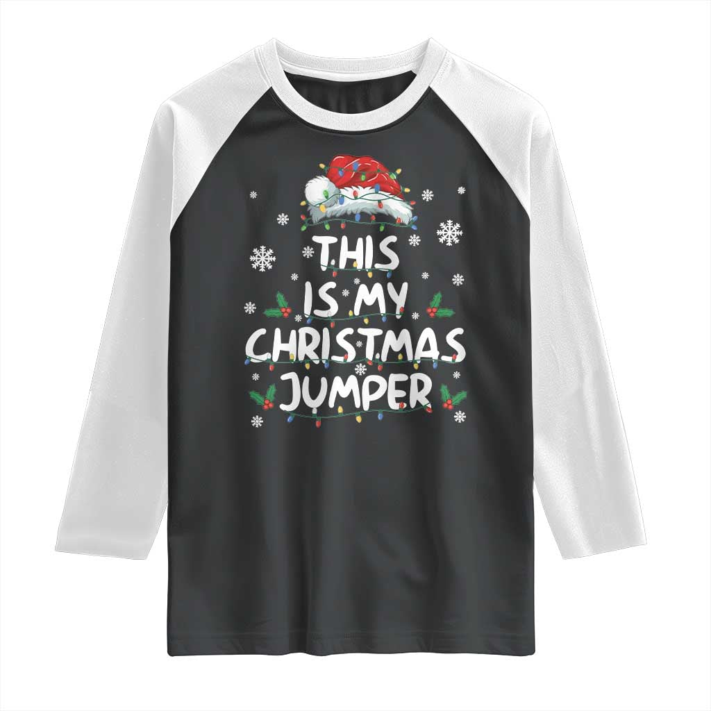 Funny British Christmas Raglan Shirt This Is My Christmas Jumper - Wonder Print Shop