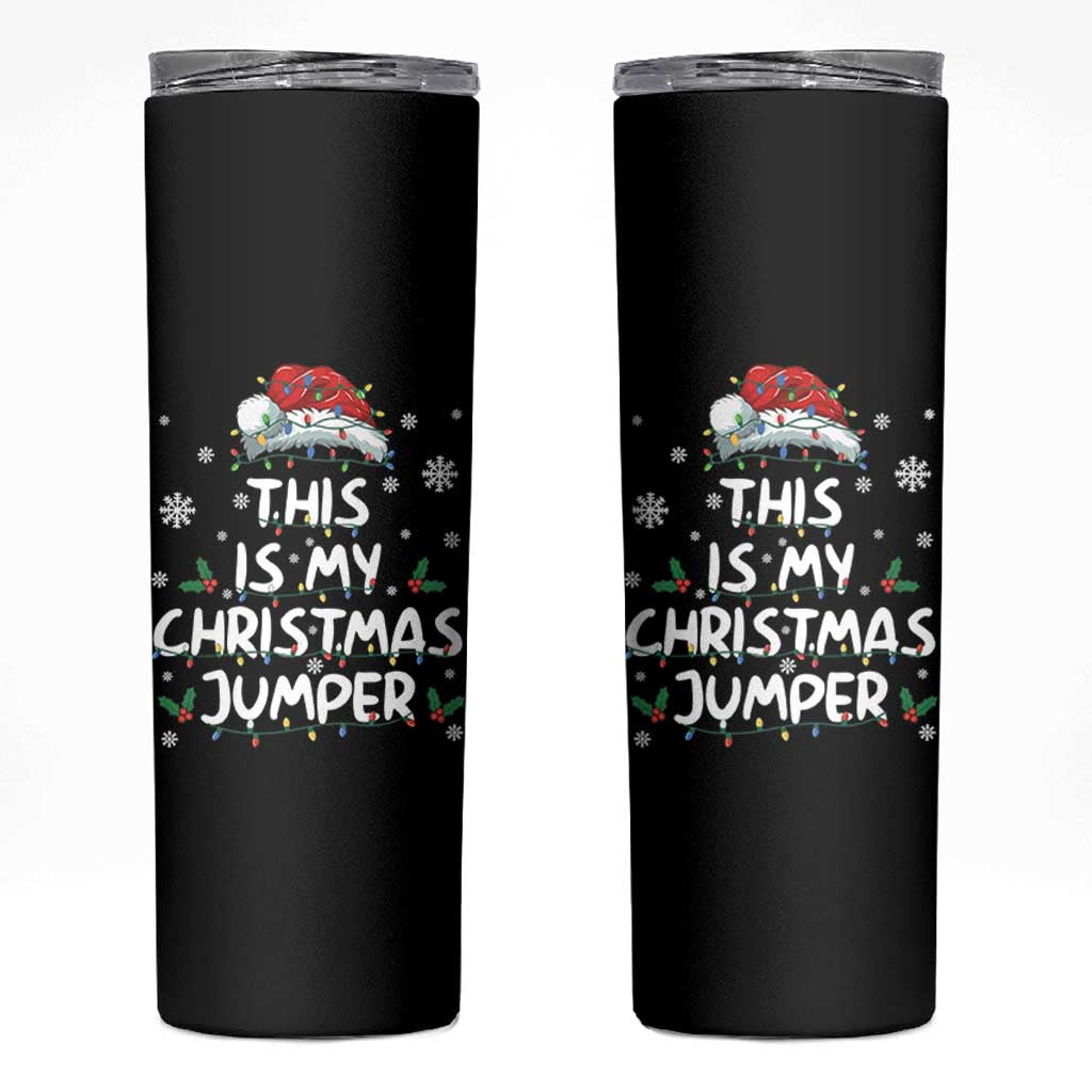 Funny British Christmas Skinny Tumbler This Is My Christmas Jumper - Wonder Print Shop