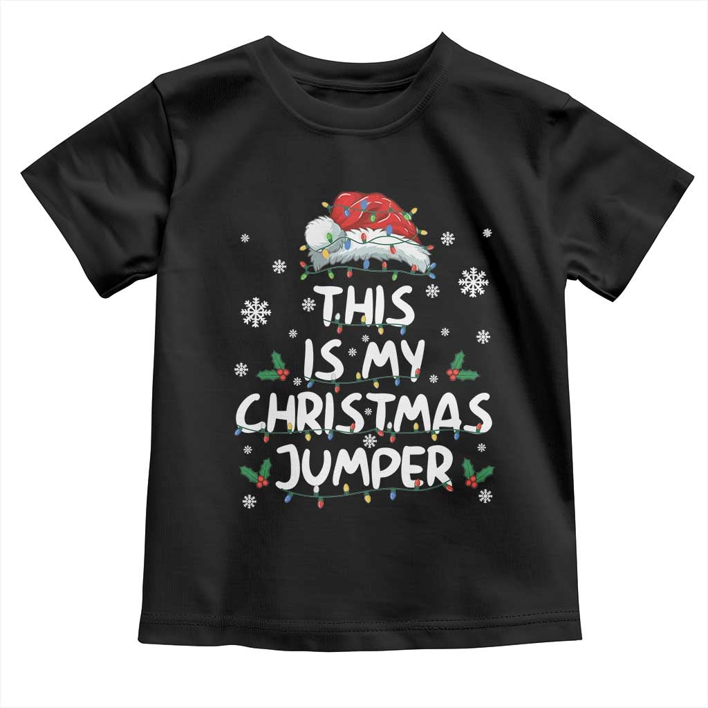 Funny British Christmas Toddler T Shirt This Is My Christmas Jumper - Wonder Print Shop