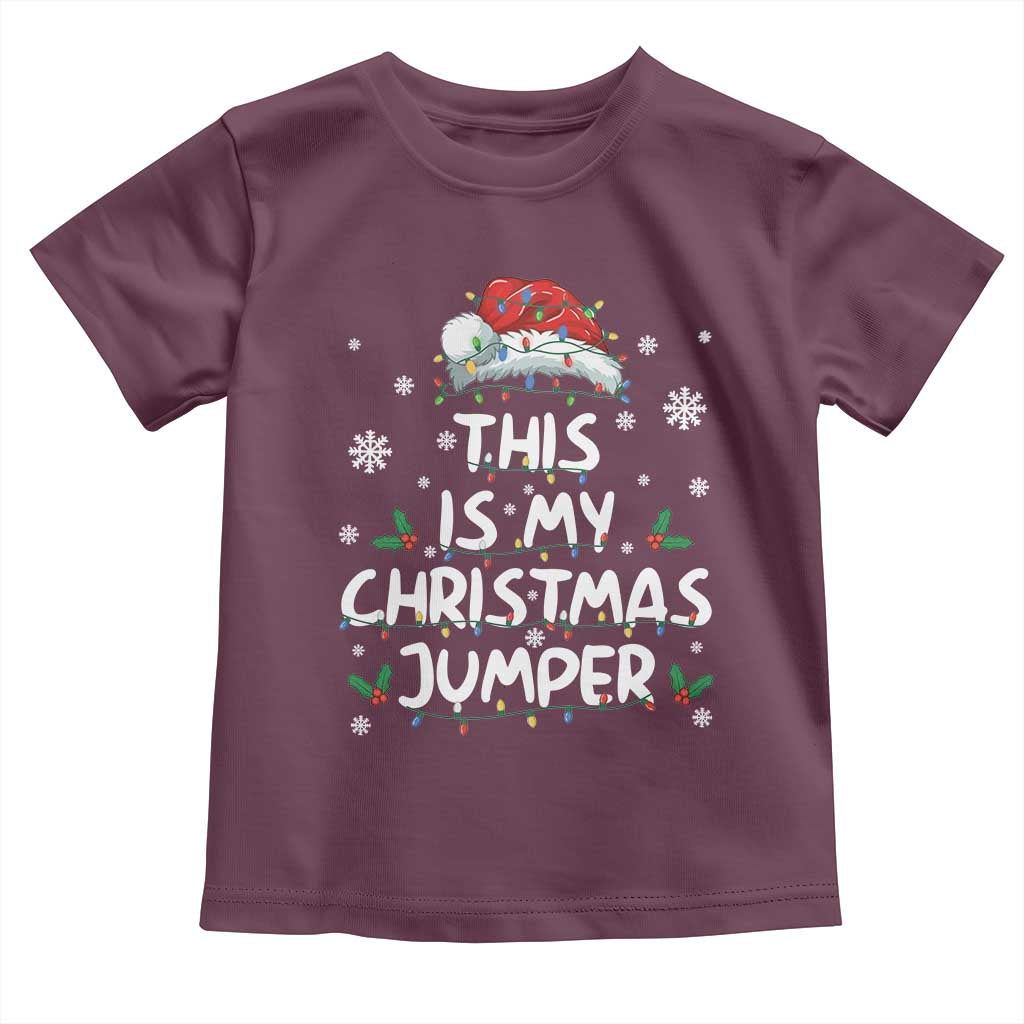 Funny British Christmas Toddler T Shirt This Is My Christmas Jumper - Wonder Print Shop