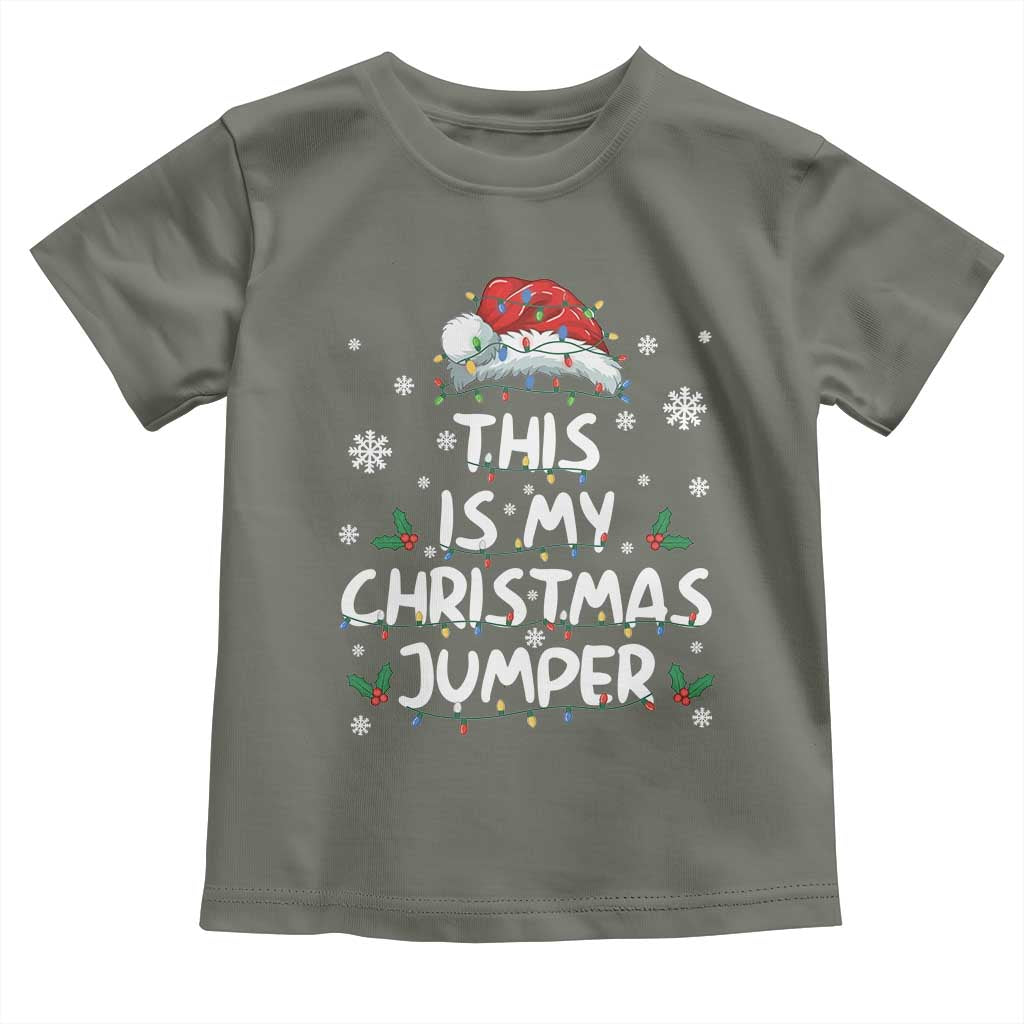 Funny British Christmas Toddler T Shirt This Is My Christmas Jumper - Wonder Print Shop