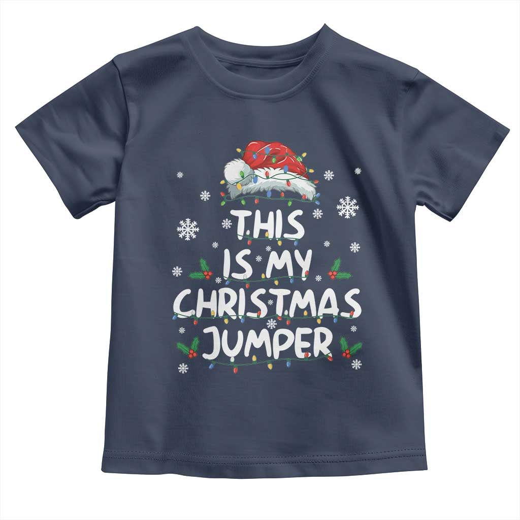 Funny British Christmas Toddler T Shirt This Is My Christmas Jumper - Wonder Print Shop