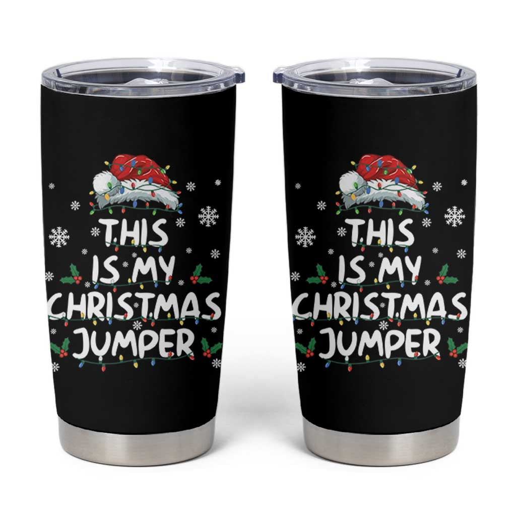 Funny British Christmas Tumbler Cup This Is My Christmas Jumper - Wonder Print Shop