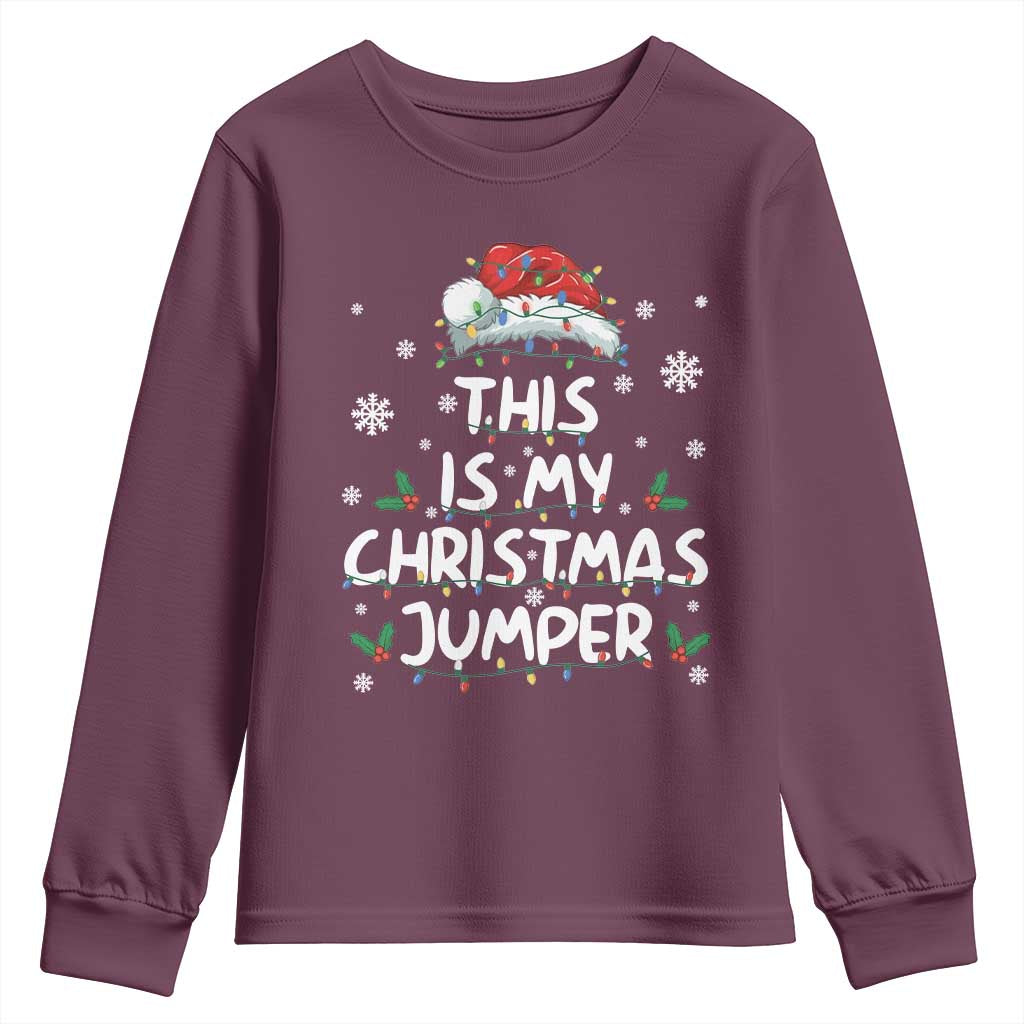 Funny British Christmas Youth Sweatshirt This Is My Christmas Jumper - Wonder Print Shop