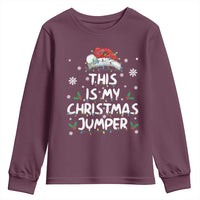 Funny British Christmas Youth Sweatshirt This Is My Christmas Jumper - Wonder Print Shop