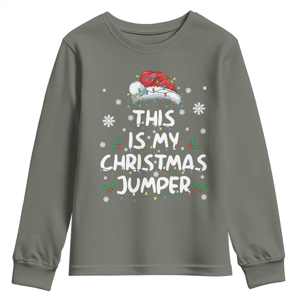 Funny British Christmas Youth Sweatshirt This Is My Christmas Jumper - Wonder Print Shop
