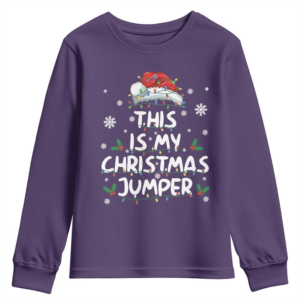 Funny British Christmas Youth Sweatshirt This Is My Christmas Jumper - Wonder Print Shop