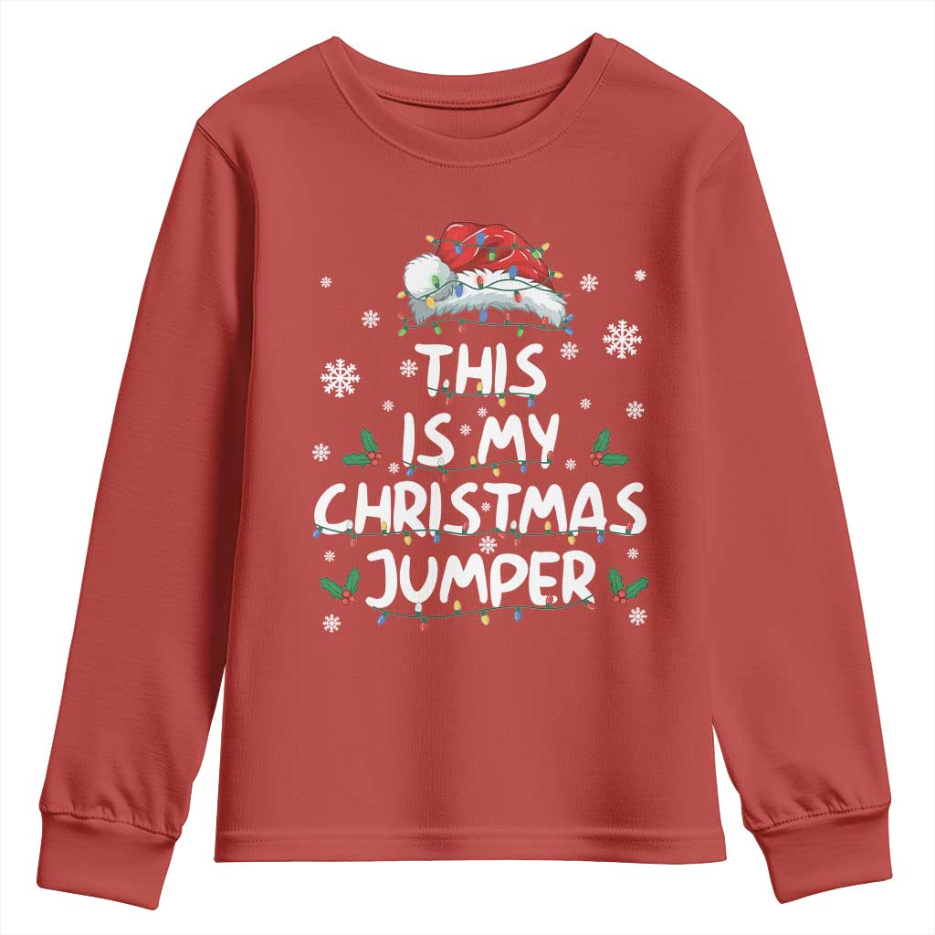 Funny British Christmas Youth Sweatshirt This Is My Christmas Jumper - Wonder Print Shop