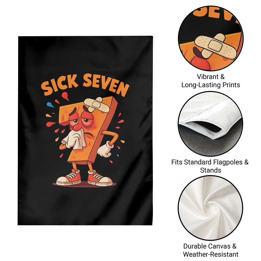 Funny Sick Seven 67 Meme Garden Flag Six Seven Wordplay - Wonder Print Shop