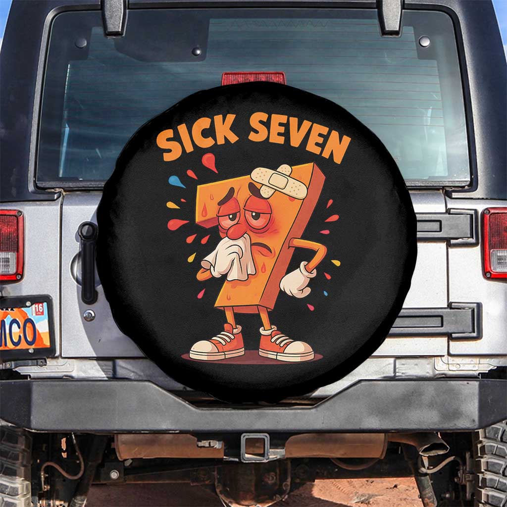 Funny Sick Seven 67 Meme Spare Tire Cover Six Seven Wordplay - Wonder Print Shop