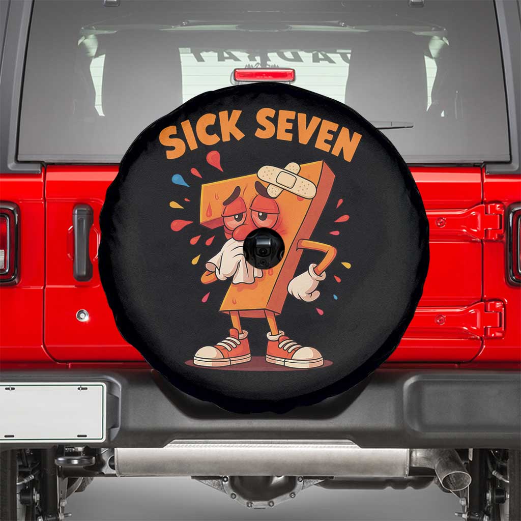 Funny Sick Seven 67 Meme Spare Tire Cover Six Seven Wordplay - Wonder Print Shop