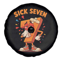 Funny Sick Seven 67 Meme Spare Tire Cover Six Seven Wordplay - Wonder Print Shop
