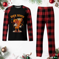 Funny Sick Seven 67 Meme Plaid Pajama Set Six Seven Wordplay - Wonder Print Shop