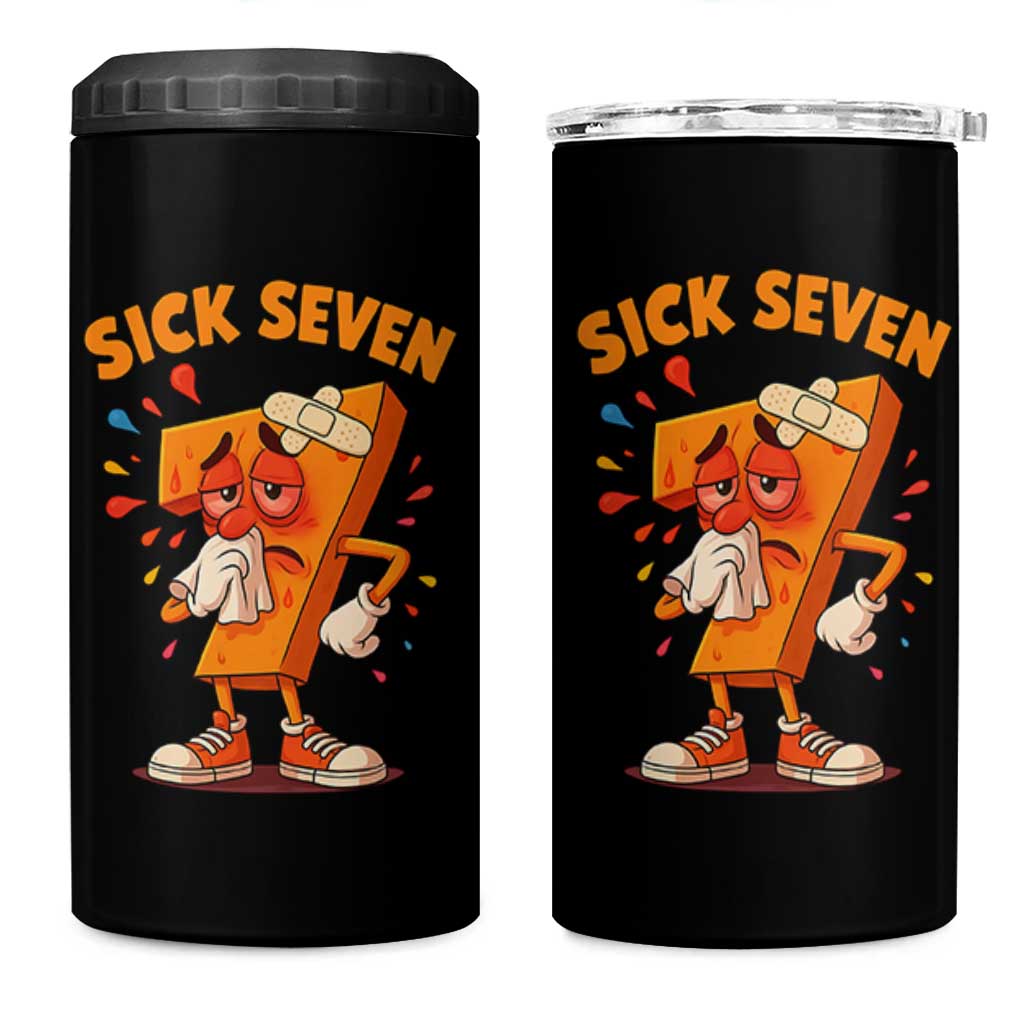 Funny Sick Seven 67 Meme 4 in 1 Can Cooler Tumbler Six Seven Wordplay - Wonder Print Shop