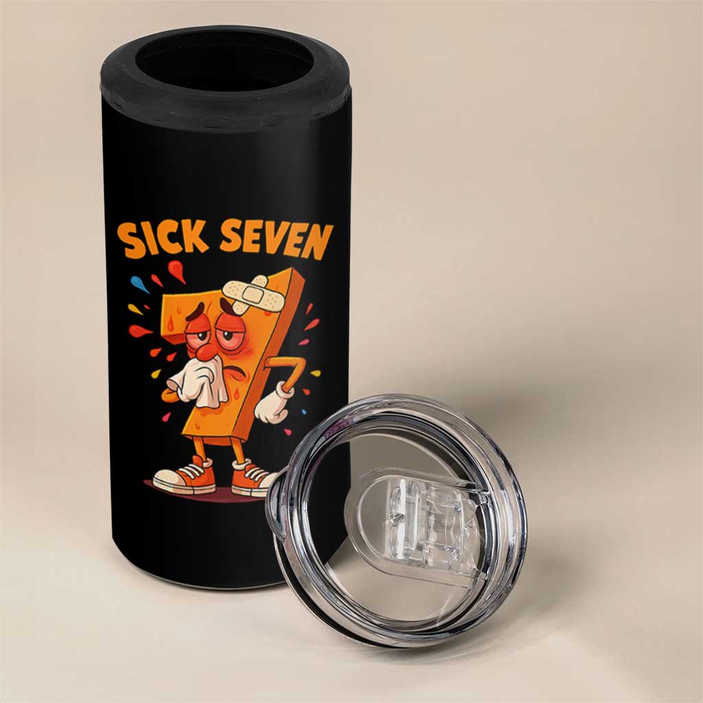 Funny Sick Seven 67 Meme 4 in 1 Can Cooler Tumbler Six Seven Wordplay - Wonder Print Shop