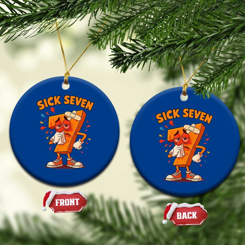 Funny Sick Seven 67 Meme Ceramic Ornament Six Seven Wordplay - Wonder Print Shop