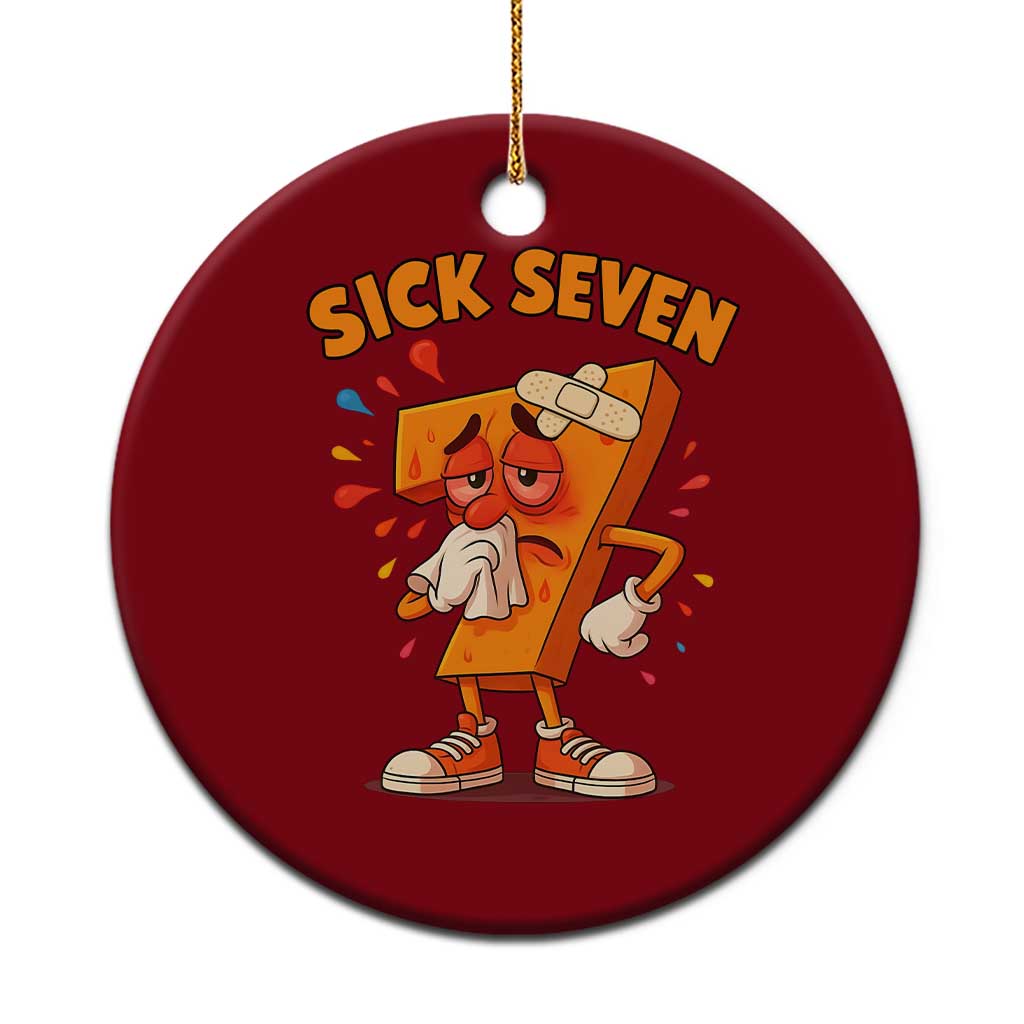 Funny Sick Seven 67 Meme Ceramic Ornament Six Seven Wordplay - Wonder Print Shop