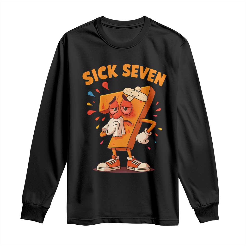 Funny Sick Seven 67 Meme Long Sleeve Shirt Six Seven Wordplay - Wonder Print Shop