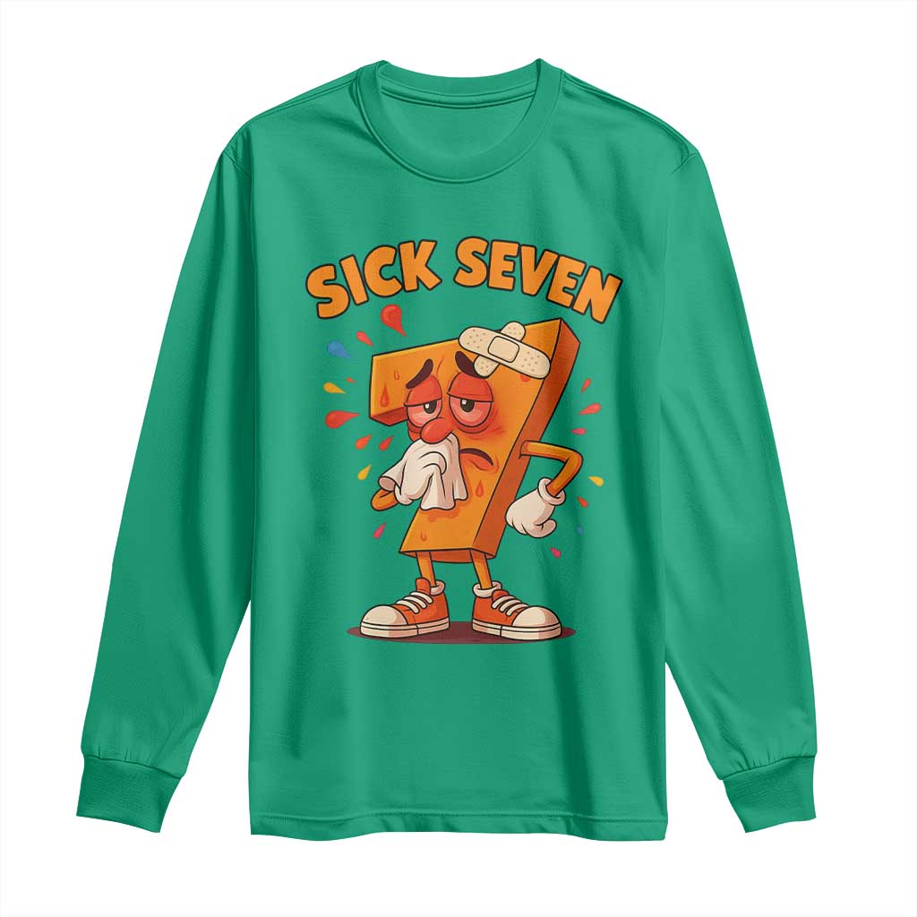 Funny Sick Seven 67 Meme Long Sleeve Shirt Six Seven Wordplay - Wonder Print Shop