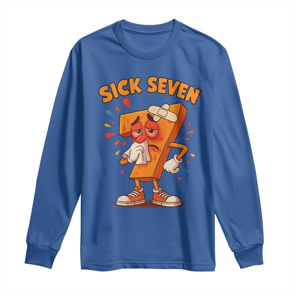 Funny Sick Seven 67 Meme Long Sleeve Shirt Six Seven Wordplay - Wonder Print Shop