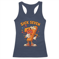 Funny Sick Seven 67 Meme Racerback Tank Top Six Seven Wordplay - Wonder Print Shop