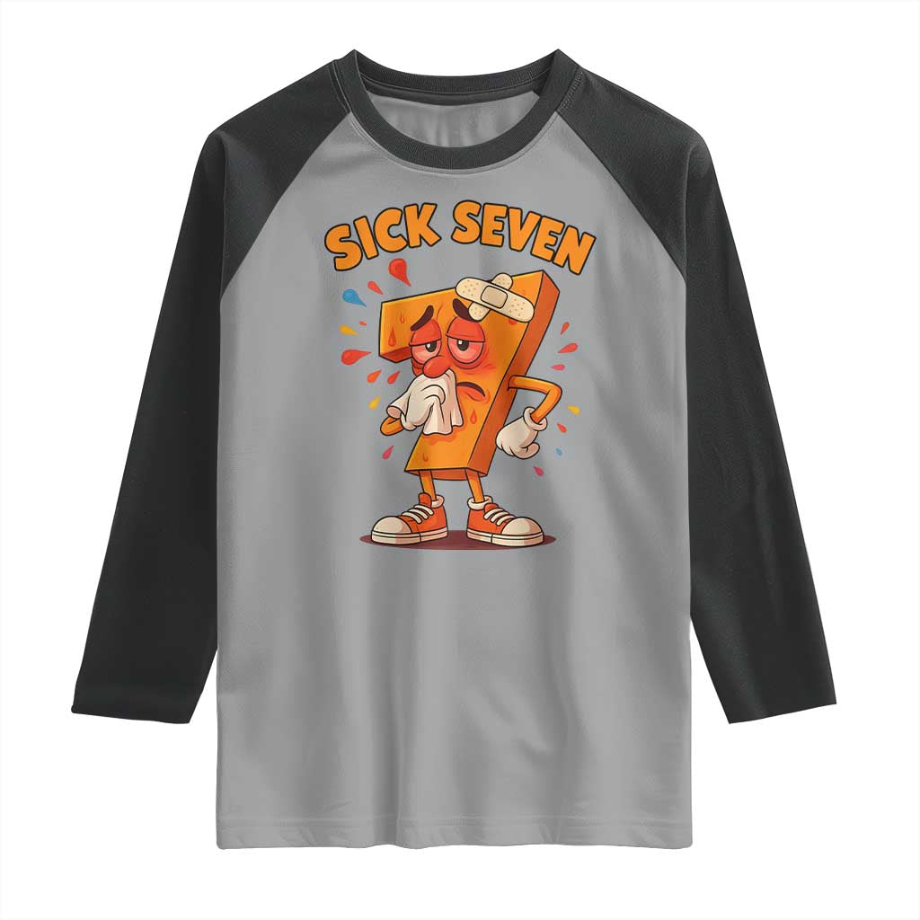 Funny Sick Seven 67 Meme Raglan Shirt Six Seven Wordplay - Wonder Print Shop