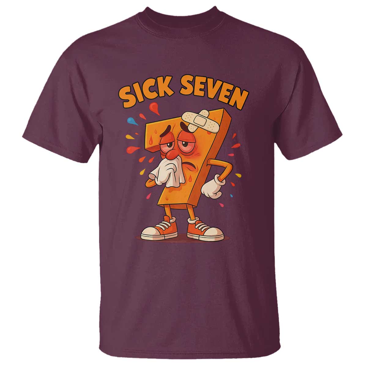 Funny Sick Seven 67 Meme T Shirt Six Seven Wordplay - Wonder Print Shop