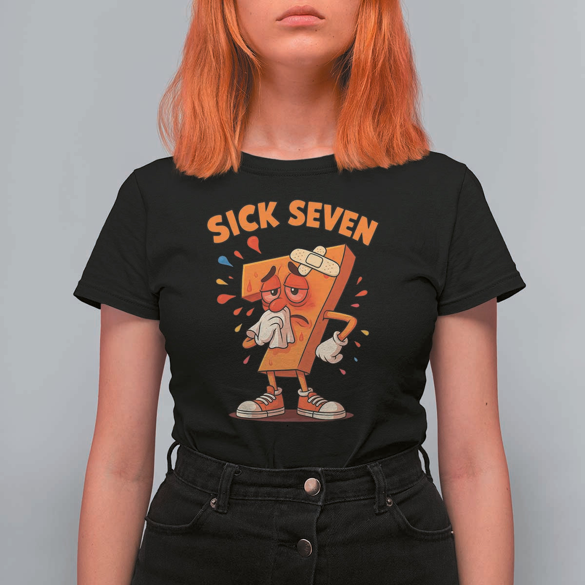 Funny Sick Seven 67 Meme T Shirt For Women Six Seven Wordplay - Wonder Print Shop